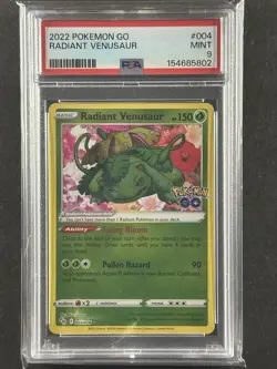 2022 Pokemon GO RADIANT VENUSAUR 004 / BLASTOISE 018 / CHARIZARD 011 PSA 9 Set - Image 5