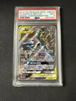 Pokemon Garchomp & Giratina GX Tag Team Black Star Promo #SM193 PSA 9 - Image 1