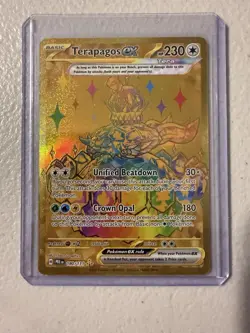 Terapagos ex 180/131 Hyper Rare Prismatic Evolutions Pokemon Near Mint - Image 1