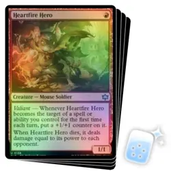 FOIL HEARTFIRE HERO X4 Bloomburrow BLB Magic MTG MINT CARD - Image 1