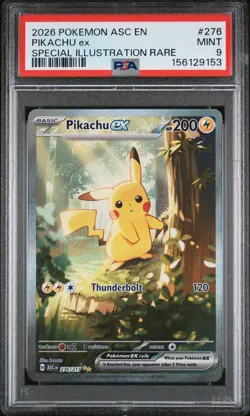 PIKACHU EX Ascended Heroes Special Illustration Rare #276 PSA 9 Pokemon - Image 1
