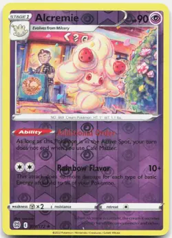 Alcremie 071/172 Rare Brilliant Stars Pokemon sowsow Reverse Holo Near Mint - Image 1