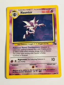 Pokemon Haunter Fossil Holo 6/62 Unlimited with RARE BLUE INK ERROR MISPRINT - Image 1