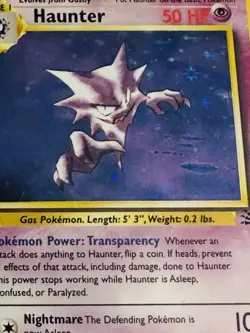 Pokemon Haunter Fossil Holo 6/62 Unlimited with RARE BLUE INK ERROR MISPRINT - Image 2
