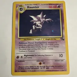 Pokemon Haunter Fossil Holo 6/62 Unlimited with RARE BLUE INK ERROR MISPRINT - Image 4