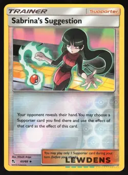 Sabrina's Suggestion - 65/68 - Reverse Holo Uncommon - Hidden Fates - Pokemon - Image 1