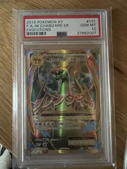 2016 Pokemon TCG M Charizard EX Full Art Evolutions 101/108 PSA 10 Ultra Rare - Image 1