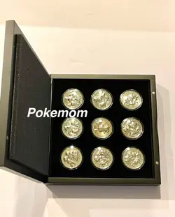 Pokemon 25th Celebration Commemorative Coin Set (9-Piece) NEW/SEALED - Image 1