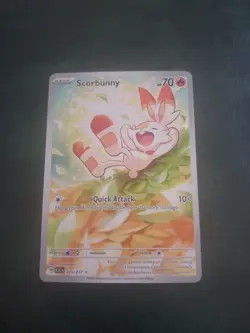Scorbunny Full Art Holo 225/217 Ascended Heroes Pokemon TCG Illustration Rare - Image 1