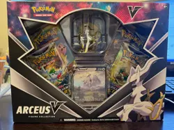 Pokemon TCG Arceus V Figure Box - 4 Pack + Promo + Figure ***SEALED*** 820650850165 - Image 1
