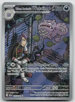 Team Rocket's Weezing 199/182 Illustration Rare Destined Rivals Pokemon Holo NM - Image 1