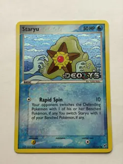 Pokemon TCG Staryu Reverse Holo Card 77/107 Deoxys Stamped - Image 1