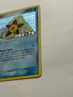 Pokemon TCG Staryu Reverse Holo Card 77/107 Deoxys Stamped - Image 2