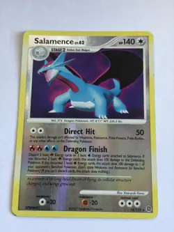 Pokemon Card Salamence Secret Wonders Reverse Holo Rare 18/132 - Image 1