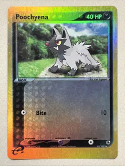 Pokemon Card - Poochyena - e-Series Reverse Holo (63/109) Ruby & Sapphire *LP* - Image 1