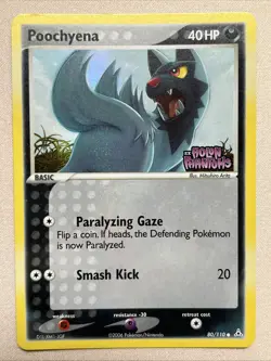 Pokemon Card - Poochyena - Stamped Reverse Holo (80/110) ex Holon Phantoms *VLP* - Image 1