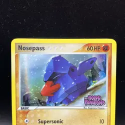 Nosepass 25/110 Holon Phantoms Pokemon Card Holo Foil Rare Stamped LP - Image 2