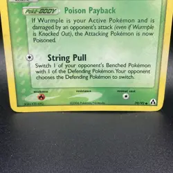 Wurmple 70/92 Legend Maker Reverse Holo Common Pokemon Card Stamped LP - Image 3