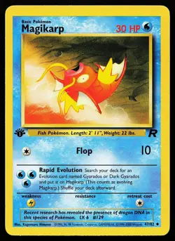 Magikarp 47/82 Uncommon 1st Edition Team Rocket Pokemon Card - Image 1
