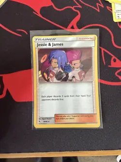 Pokemon Card Jessie and James 58/68 Hidden Fates Holo NM - Image 1