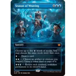 SEASON OF WEAVING (BORDERLESS) Bloomburrow BLB Magic MTG MINT CARD - Image 1