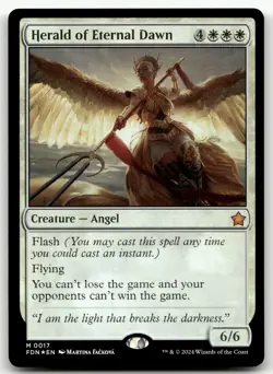 Herald of Eternal Dawn #17 (Foil) (NM) Foundations FDN Magic MTG - Image 1