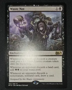 MTG Waste Not 122/269 M15 Rare NM - Image 1