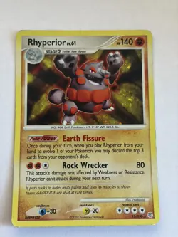 Rhyperior 12/130 Holo Rare Diamond & Pearl Pokemon Moderately Played - Image 1
