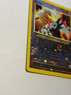 2001 Pokemon Entei Reverse Hologram #34 Movie 3 Black Star Promo new free ship - Image 3