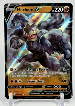 Machamp V 072/189 Holo V Rare Astral Radiance Pokemon Near Mint - Image 1