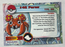 Topps Chrome 2000 Pokemon - Spectra Chrome #46 Paras - Image 2