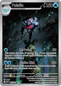 Palafin 225/091 Illustration Rare Paldean Fates Pokemon NM/M - Image 4