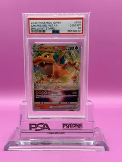 2022 POKEMON SWSH # 018 CHARIZARD VSTAR - HOLO PSA 10 GEM MT # 70814573 B. STARS - Image 1
