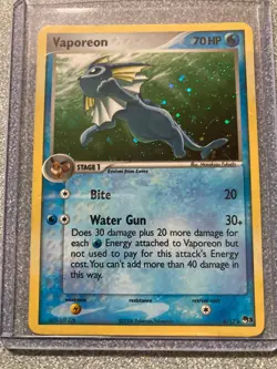 Pokemon Vaporeon POP Series 3 6/17 Holo Rare 70 HP Stage 1 Card 2006 - Image 1