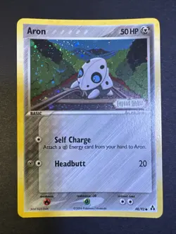 Pokemon Card - Aron Legend Maker 48/92 Reverse Holo Stamped - Image 1