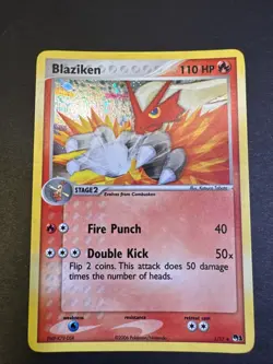 Pokemon TCG Blaziken Holo Rare Card 1/17 Pop Series 1 - Image 1