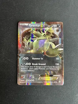 Pokemon TCG Tyranitar EX Holo Ultra Rare Card 42/98 XY Ancient Origins - Image 1