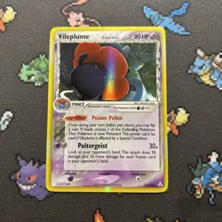 Vileplume 17/110 LP/EX -Vintage Holo Rare Pokemon Card- EX Holon Phantoms (5z) - Image 1