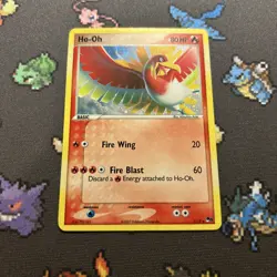 Ho-Oh 1/17 Holo LP/EX -Vintage Rare Holo Pokemon Card- Pop Series 5 (5z) - Image 1