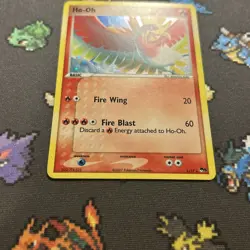 Ho-Oh 1/17 Holo LP/EX -Vintage Rare Holo Pokemon Card- Pop Series 5 (5z) - Image 4