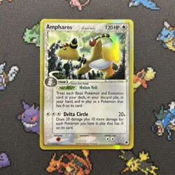 Ampharos 1/101 NM/LP -Vintage Holo Pokemon Card- EX Dragon Frontiers (2z) - Image 1