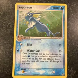 Vaporeon 6/17 Holo Rare POP Series 3 Pokemon Card - Image 1