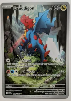 Pokemon TCG Druddigon 151/086 SV11W White Flare Holo Illustration Rare Card - Image 1