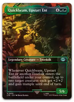 Quickbeam, Upstart Ent (Borderless) #419 (Foil) LP Lord of the Rings Magic MTG - Image 1