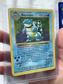 Pokemon TCG Blastoise 002/102 Base Set Shadowless Holo Rare 1999 100 HP - Image 1