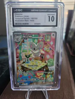 Pokemon GRADED Cinccino 183/162 Temporal Forces IR 10 CGC ENGLISH - Image 1