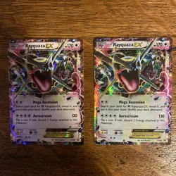 Pokemon Rayquaza EX XY69 Black Star Promo Holo Basic HP English Card (2 copies) - Image 1