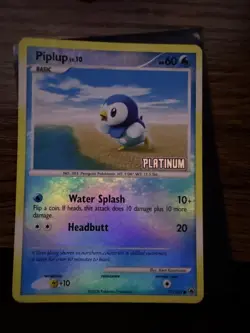Pokemon TCG Piplup Majestic Dawn 71/100 Promo Reverse Holo LP Planium - Image 1