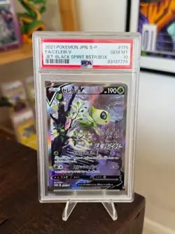 CELEBI V ALT ART 175/S-P JAPANESE PROMO POKEMON TCG JET BLACK SPIRIT PSA 10 - Image 1
