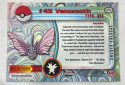 Topps Chrome 2000 Pokemon - Spectra Chrome #49 Venomoth - Image 2